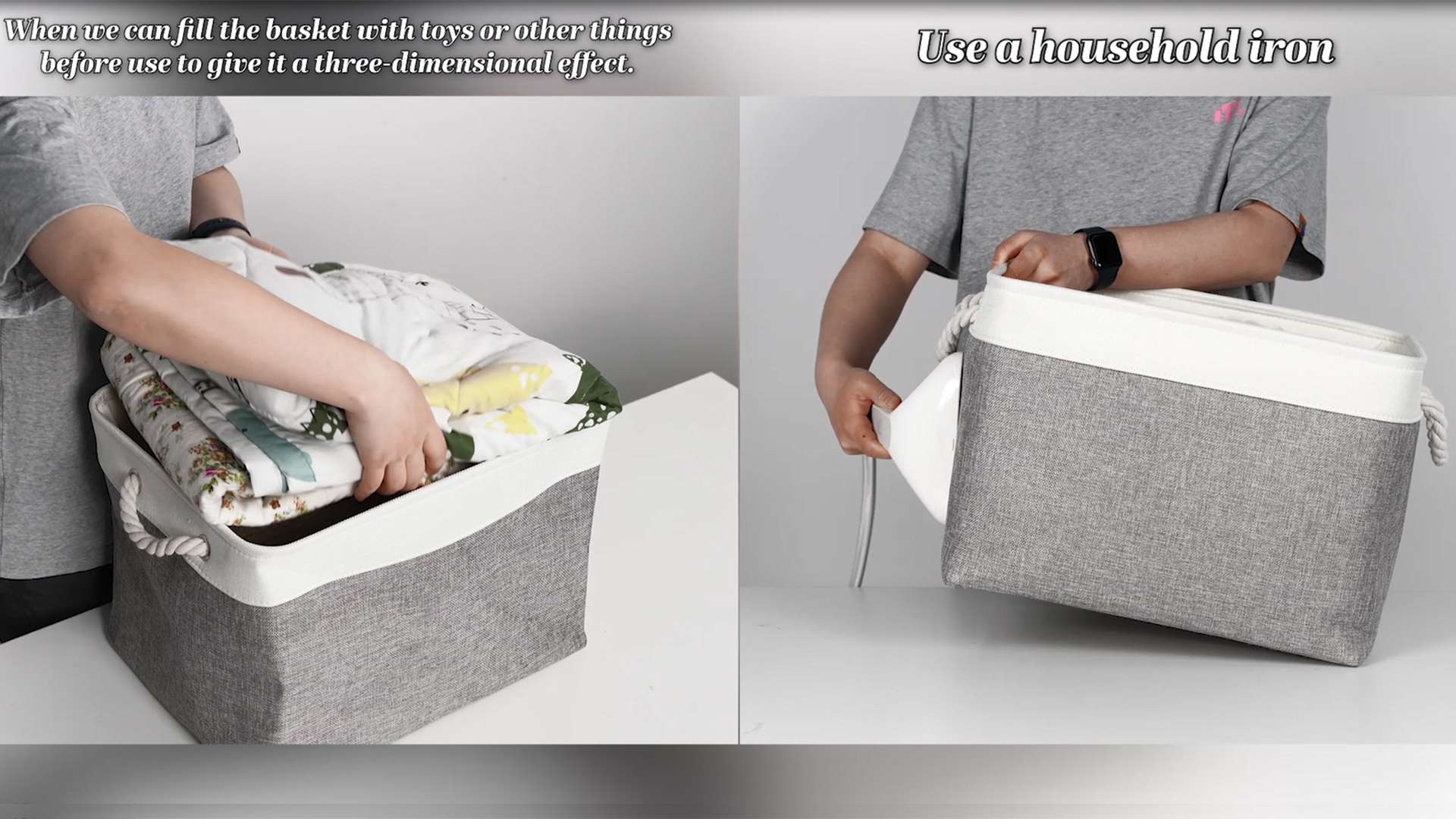 Amazon.com: Bidtakay Small Baskets Fabric Storage [6 Pack] Beige